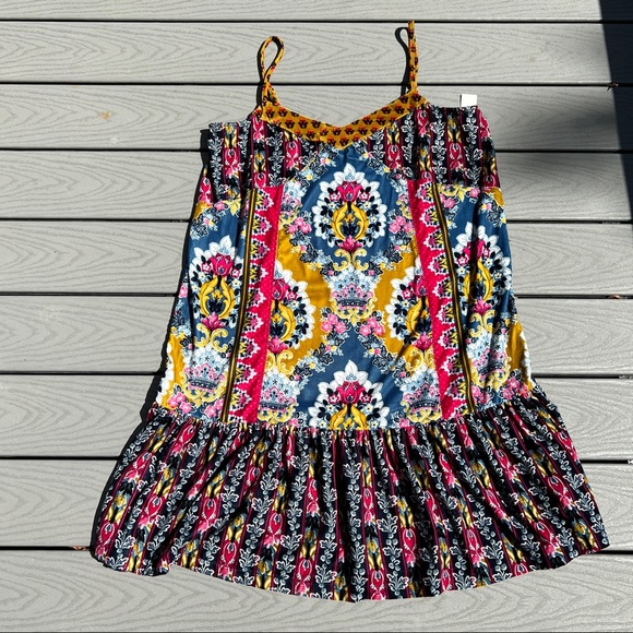 Anthropologie Zadie Velvet Slip Boho Casual Dress New With Tags Size Lg - Picture 2 of 8